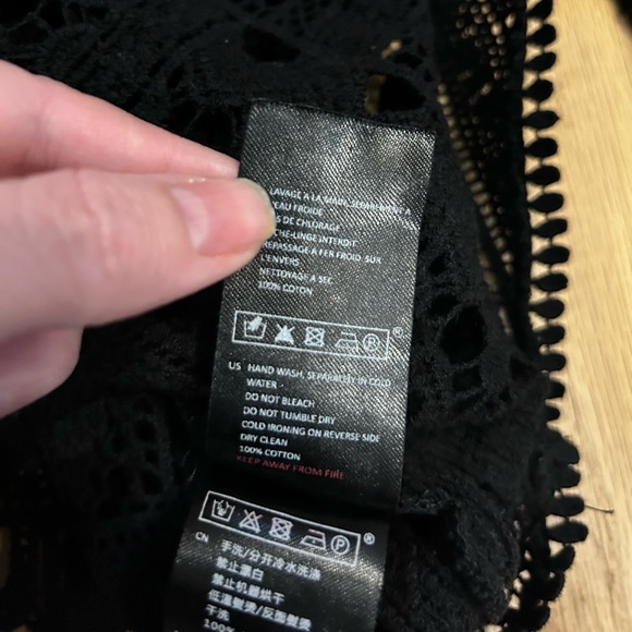 BA&SH estela lace long sleeve blouse boho romantic victorian black size 4 US - Picture 9 of 12